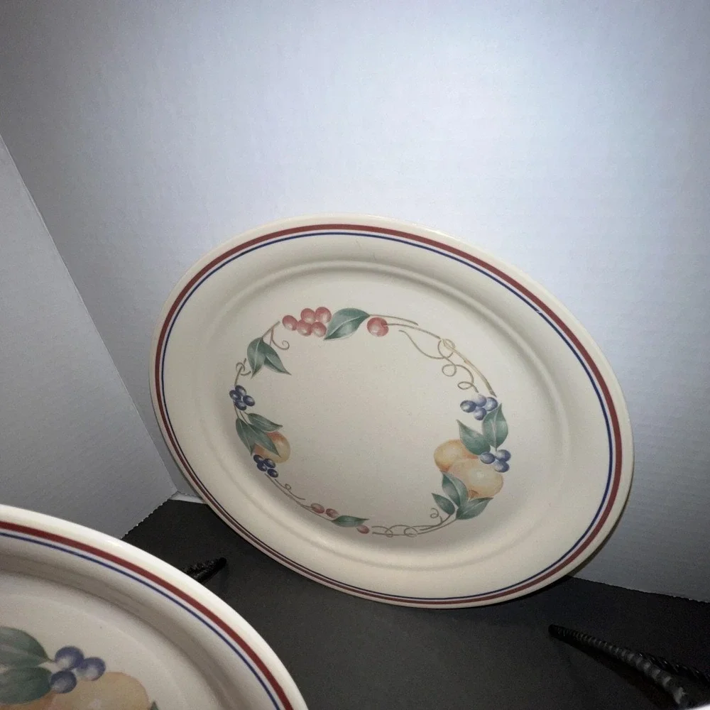 Corelle‎ Corning Ware Set of Seven 7 ABUNDANCE Fruit Design Luncheon Plates